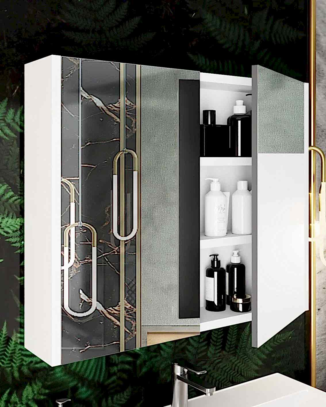 Karen Banyo Arin 80 CM Aynalı Banyo Dolabı - Mekan Kapı 