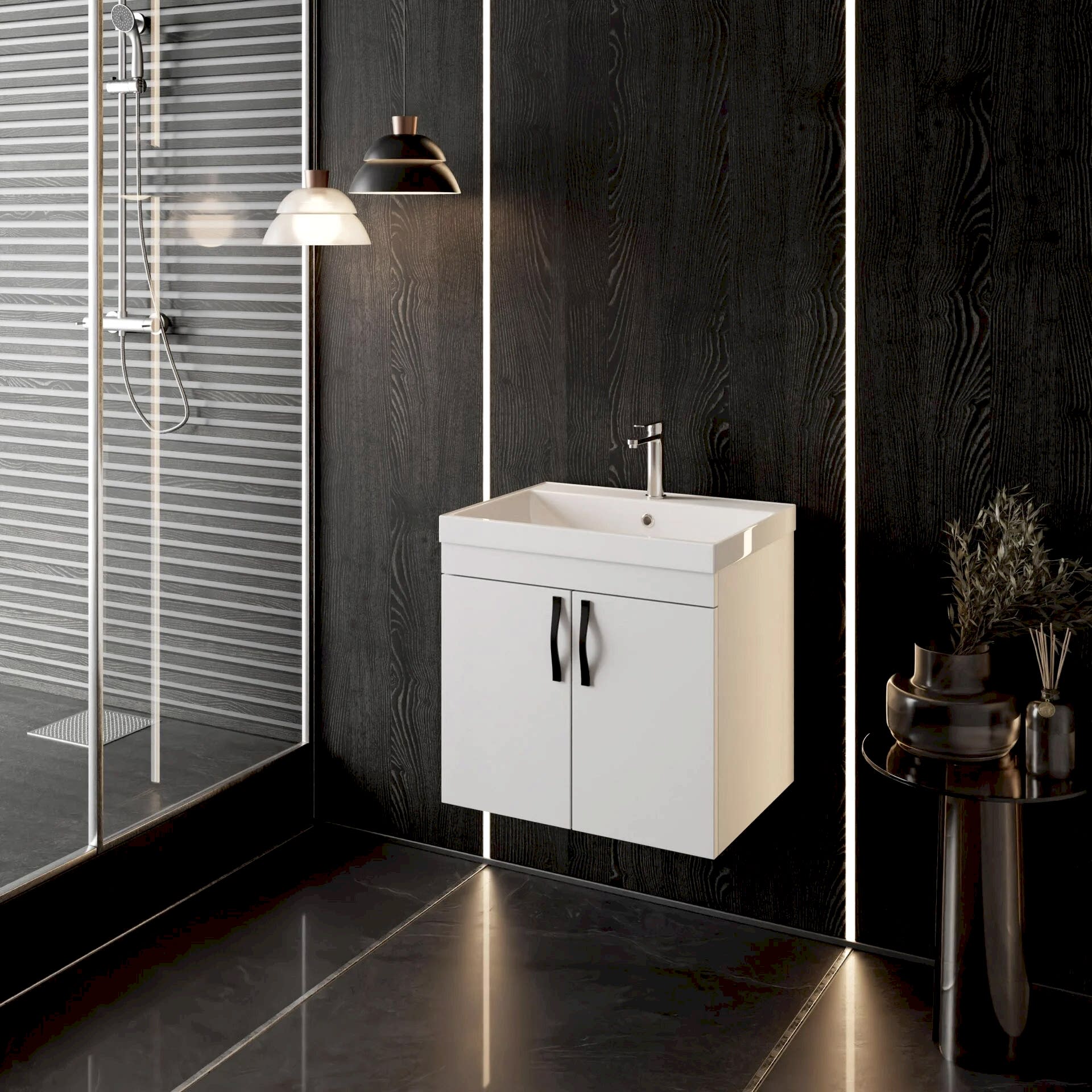 Karen Banyo Ege 60 CM Lavabolu Alt Banyo Dolabı - Mekan Kapı 