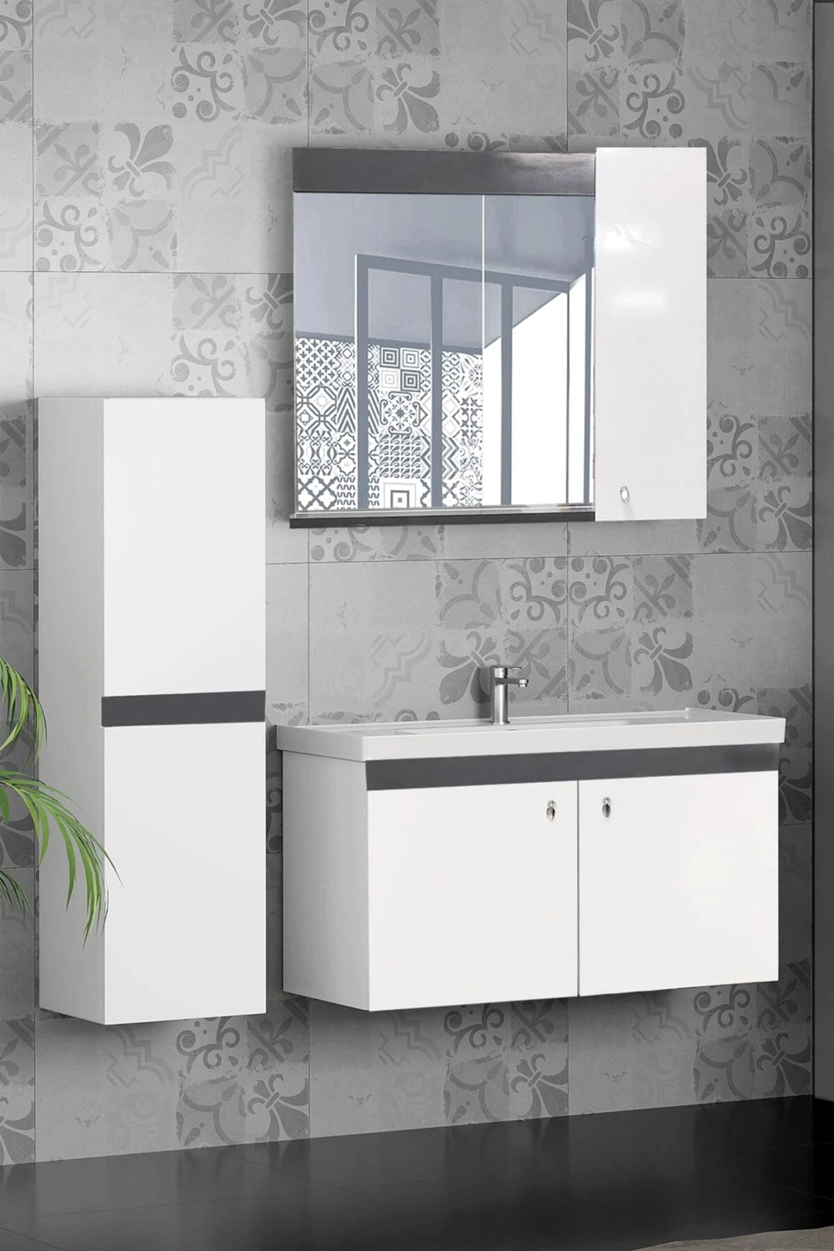 Karen Banyo New Bahar 80 CM Banyo Dolabı - Mekan Kapı 