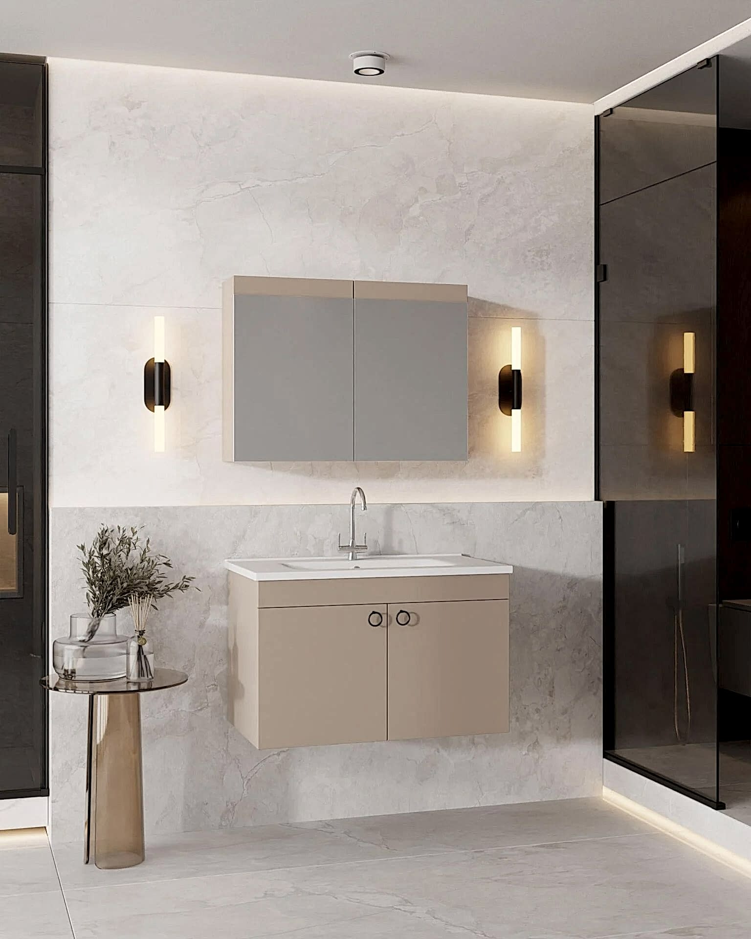 Karen Dafne Banyo Dolabı 85 Cm - Mekan Kapı 