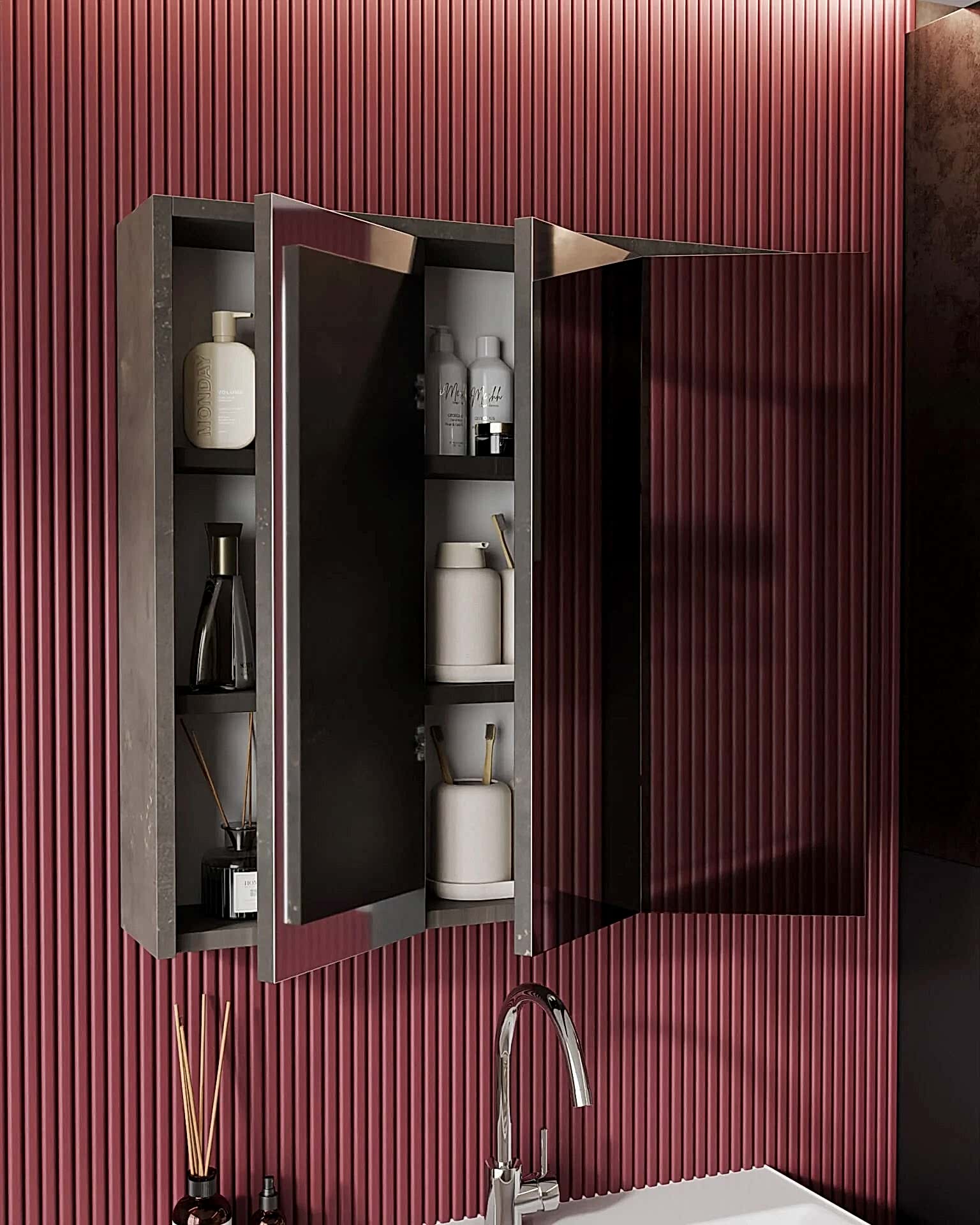 Karen Ust Banyo Dolabı 80 Cm - Mekan Kapı 